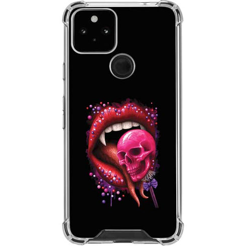 Vampire Skull Lollypop by Sarah Richter Google Pixel 5 Clear Case